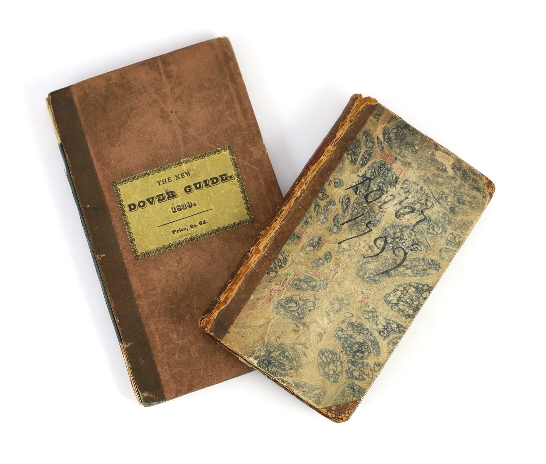 DOVER: A Short Historical Sketch of the Town of Dover, and its Neighbourhood ... old half calf and marbled boards, with red label, 12mo. Dover: printed by and for C. Ledger at the Albion Library ... 1799; The New Dover G